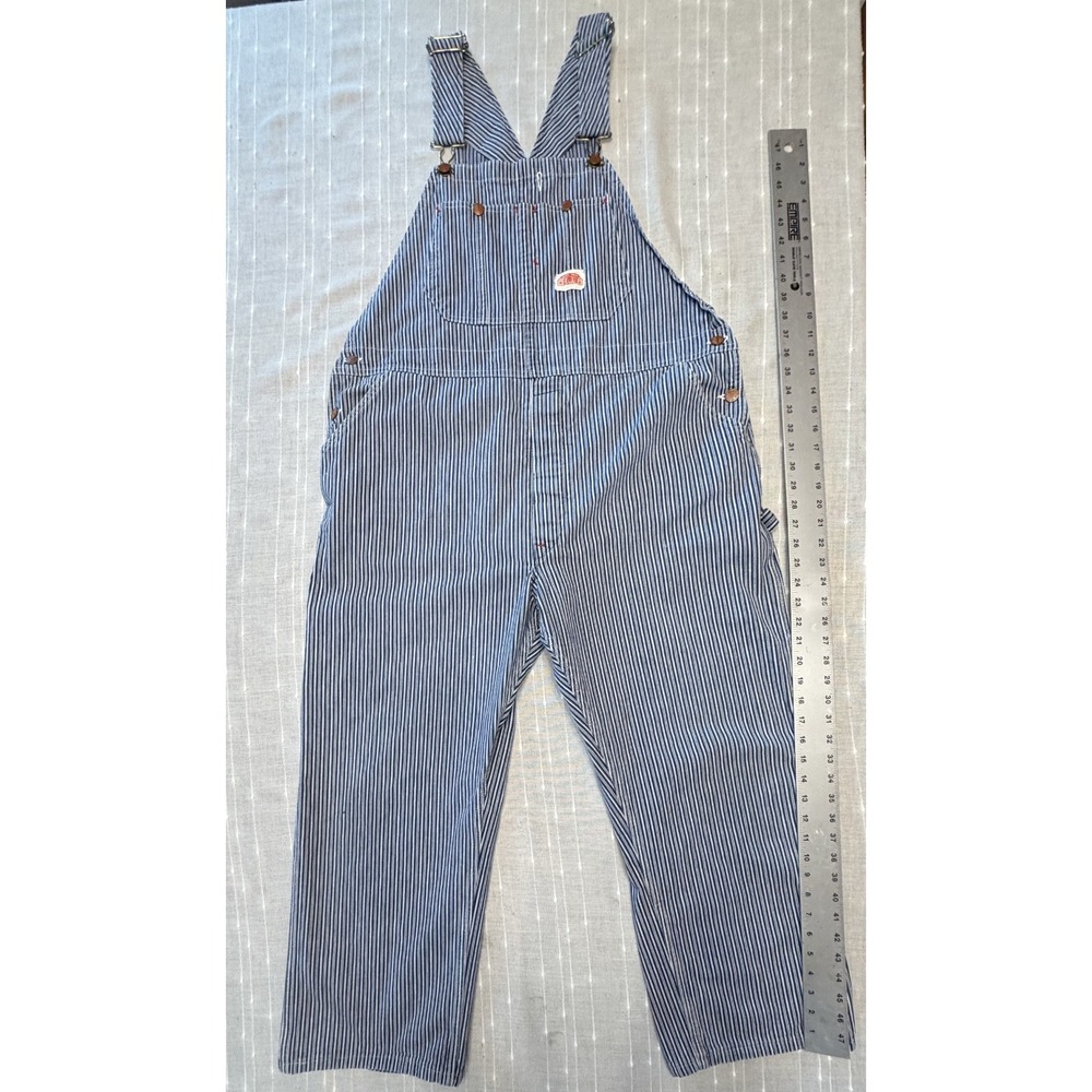 Round House mens overalls vintage 1970s Lot 45 Hickory Stripe Railroad Workwear
